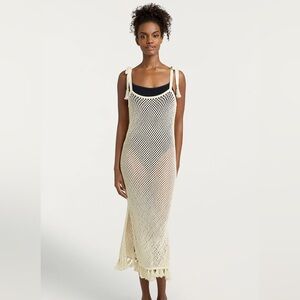 NWT Cinq a Sept Crochet Tassel Midi Dress